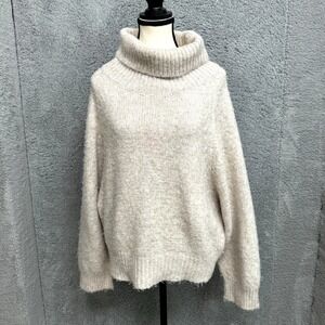 Jolie Sweater Women Large Tan Wool  Blend Quiet Luxury Elegant Timeless Neutral